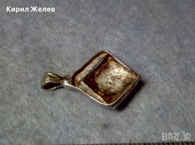 СТИЛЕН РОМБОИДЕН СРЕБЪРЕН МЕДАЛЬОН СРЕБРО ВИСОКА ПРОБА 48236, снимка 3 - Колиета, медальони, синджири - 48952831