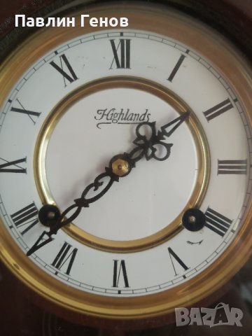 Стар стенен Механичен часовник Highlands , Английски, снимка 12 - Други ценни предмети - 42323789
