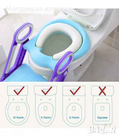 ДЕТСКА СЕДАЛКА-АДАПТЕР ЗА ТОАЛЕТНА ЧИНИЯ СЪС СТЪЛБА - код 2600, снимка 4 - Други - 34189899