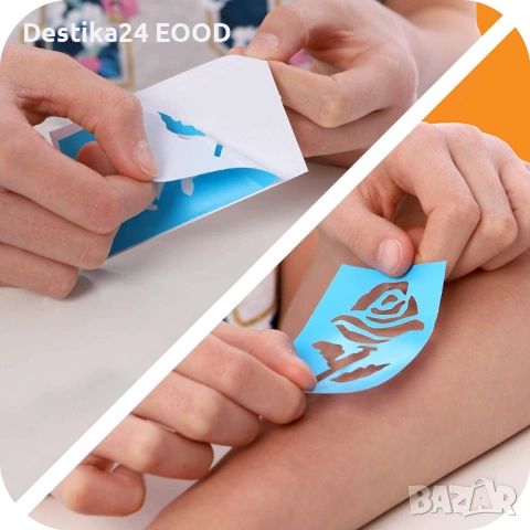 Комплект глитер татуировки за деца – 33 части, снимка 9 - Рисуване и оцветяване - 53178117