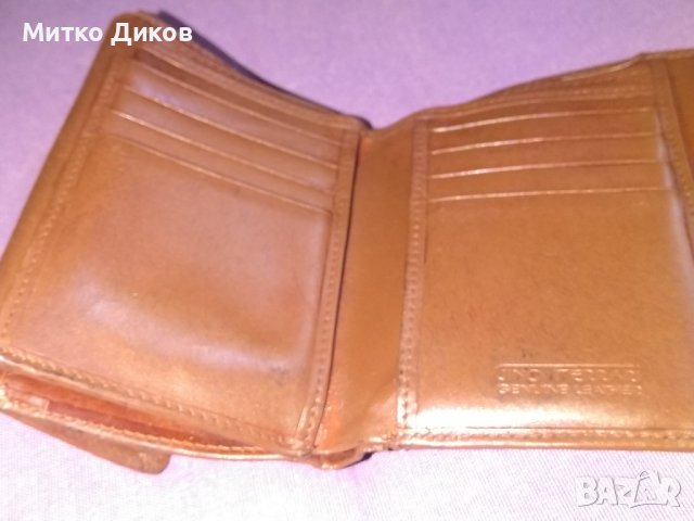 Ginno Ferrari женско портмоне оригинално марково италианско естествена кожа 125х95мм, снимка 11 - Портфейли, портмонета - 38517910