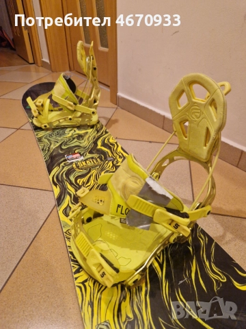 Сноуборд LIBTech Skate banana BTX 159 W, black/yellow Hybrid/rocker , снимка 6 - Зимни спортове - 52682766