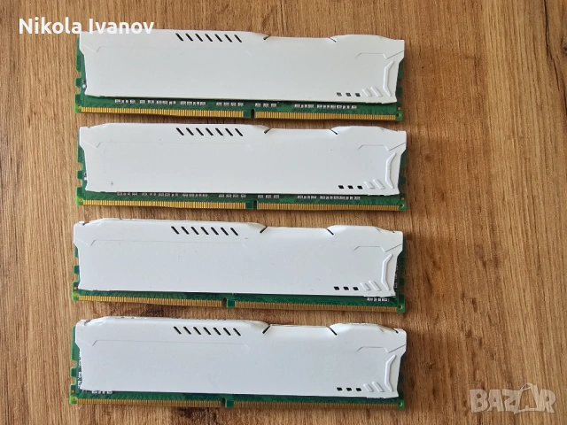 32GB (4x8GB) DDR4 Сървърна RAM ECC REG | 2133/2400MHz | CL 17 | SK Hynix (с бели HyperX охладители), снимка 2 - RAM памет - 54082731