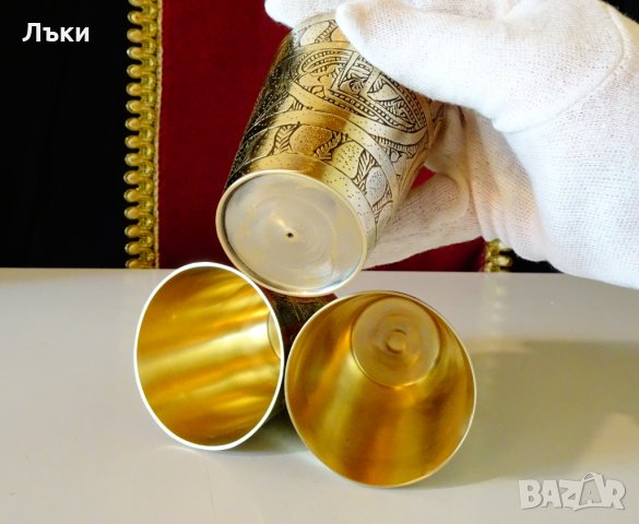 Персийска бронзова чаша 8 см. , снимка 10 - Антикварни и старинни предмети - 30408104