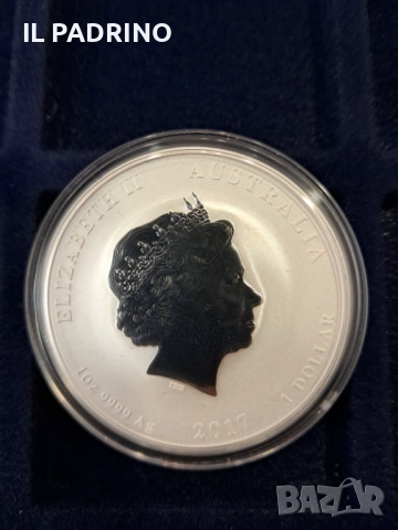 Сребро монета Лунар 2 цветен година на петела 2017 1 унция OZ, снимка 2 - Нумизматика и бонистика - 53341438