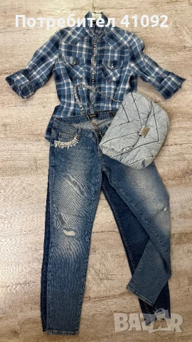 Zara дънкова чанта  Нова, снимка 4 - Чанти - 51007493