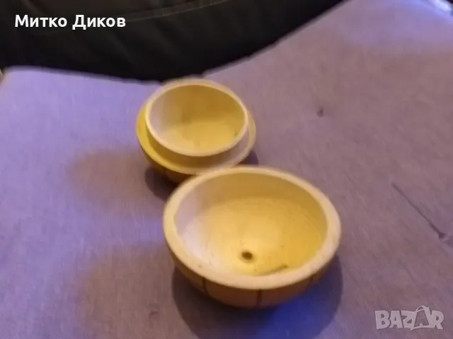 Дървена топка от соца касичка фи 88мм рядка и трудно се прави, снимка 6 - Декорация за дома - 49106027