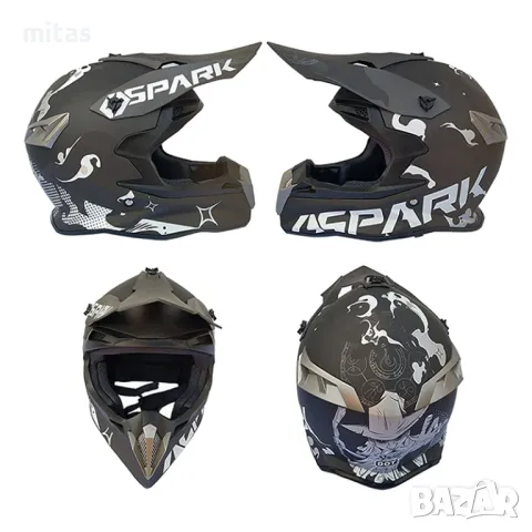 Кросова каска SPARK, Full Face, DOT, Size: L -Вело, Мото, Скутер, Бъги, снимка 2 - Аксесоари за велосипеди - 47281175