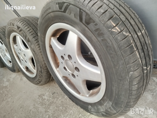 Продавам комплект гуми с джанти – Mercedes C220 (комби) ✅ Използвани само два сезона 