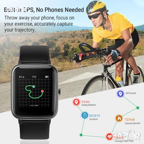 ZOSKVEE SmartWatch, вграден GPS с 14 режима за Android iOS, снимка 7 - Смарт гривни - 42874647