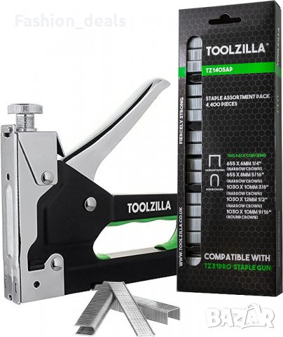 Нов комплект метални скоби за пистолет телбод Toolzilla 4400 броя Различни размери, снимка 4 - Други инструменти - 38694942