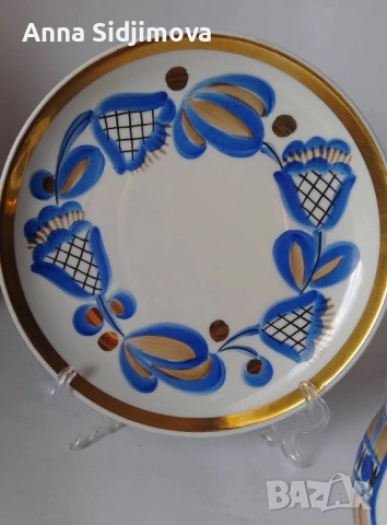 Двоен сет за чай Вербилки руски порцелан , снимка 2 - Чаши - 51539853