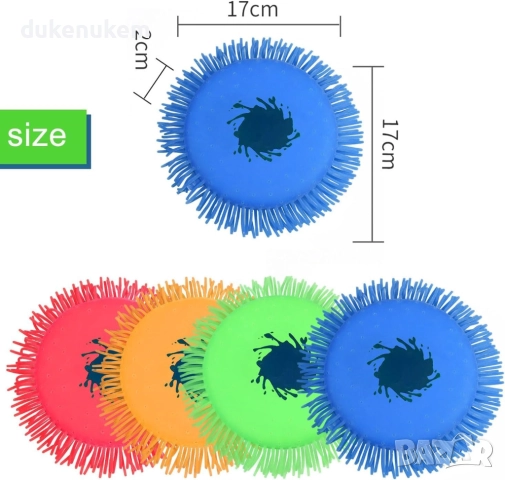 Комплект от 2 водни фрисбита, 17 см – играчка за басейн и плаж, снимка 3 - Други - 52547246