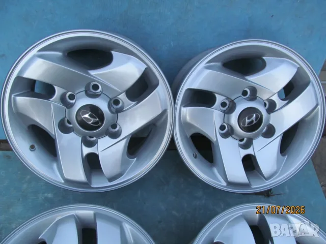 Оригинални Алуминиеви джанти за Hyundai Terracan - 6 x 139,7mm, централен отвор 106,1 mm, ET 25, снимка 2 - Гуми и джанти - 55825787