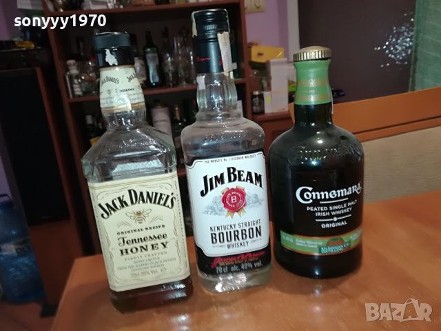 JACK DANIELS JIM BEAM CONNEMARA 3 ПРАЗНИ ШИШЕТА 0103231619, снимка 9 - Колекции - 39851442