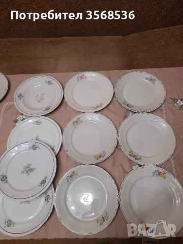 Стар български порцелан , снимка 5 - Чинии - 51696074