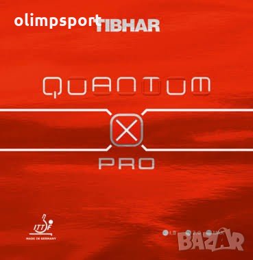 гума за тенис на маса Tibhar Quantum x pro нова  черна, червена мах дебелина гладка горница офф+ стр