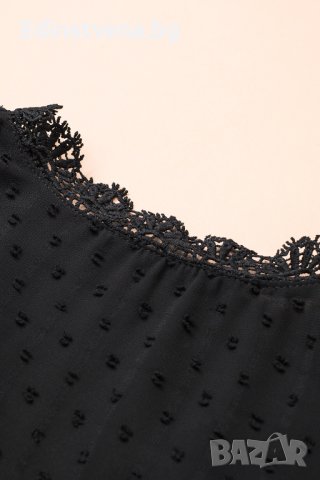 Дамска блуза в черно с дълъг ръкав и принт на точки, снимка 7 - Блузи с дълъг ръкав и пуловери - 42766770