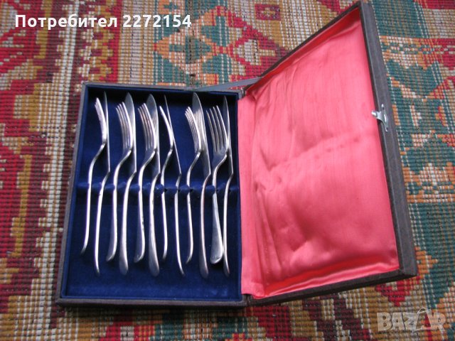 Посребрени прибори вилица нож, снимка 6 - Антикварни и старинни предмети - 30856751