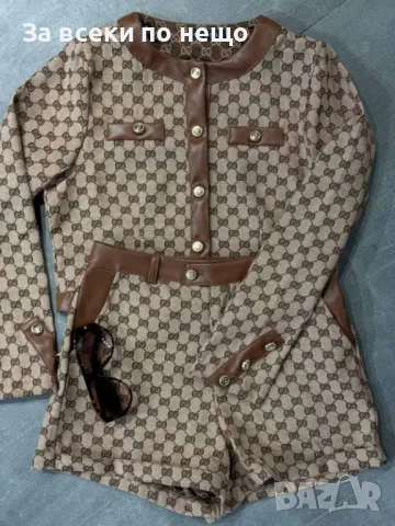 Gucci Дамски Къс Летен Луксозен Сет От Две Части Гучи Код A498, снимка 7 - Комплекти - 50104183