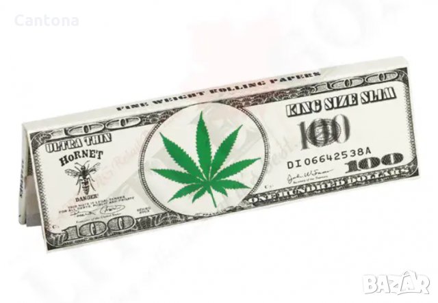 Хартийки за цигари Hornet Dolars King Size 108 mm,  1600 бр. , снимка 2 - Други - 30249217