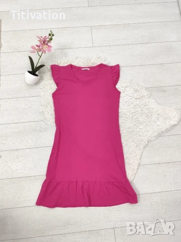 Цикламена рокля, снимка 3 - Рокли - 51257552