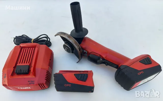 Hilti AG 125-A22 - Безчетков акумулаторен ъглошлайф 2x22V 5.2Ah