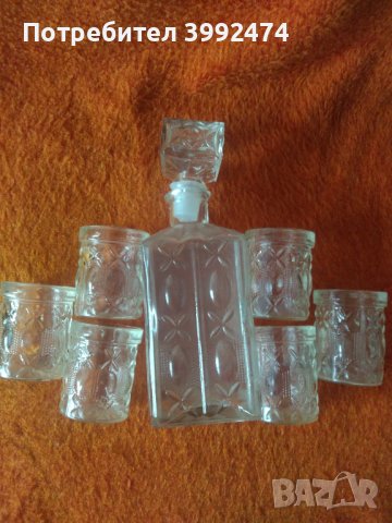 Гарафа и 6 чаши за алкохол/уиски