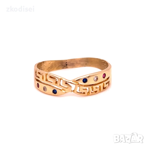 Златен дамски пръстен 3,06гр. размер:68 14кр. проба:585 модел:34488-3