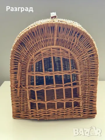 Плетена ратанова чанта за домашен любимец