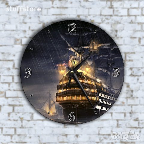 Стенен Часовник - Красив Голям Кораб в Морето, снимка 1