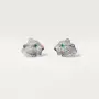 CARTIER Panthere de Cartier White Gold Stud Paved Diamond Дамски Обеци, снимка 3