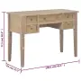 vidaXL Writing Desk Brown 109,5x45x77,5 cm Wood, снимка 7