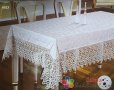 Покривки за голяма маса с дантела от лен,Тефлон, бяло,крем,бежово, снимка 13