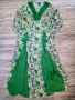 Прекрасна Дълга Памучна Рокля с Луксозна Бродерия в Тревисто Зелен Цвят, снимка 8