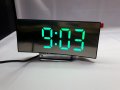 Настолен дигитален огледален часовник с LED цифри, термометър и аларма, снимка 7