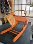 Старо голямо детско дървено конче играчка люлка Соц., снимка 4