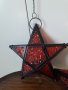 Коледен стъклен витражен фенер звезда, снимка 9
