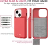 Калъф с батерия BOPPS за iPhone 15/15 Pro, 7000mAh, Черен; Червен, снимка 6