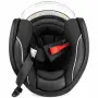 Отворена мото каска YEMA ECE R22.06 с два визьора черно и червено, снимка 5