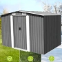 Метална градинска къща за инструменти с вентилация и заключване - 277 × 299 × 192 см, снимка 4