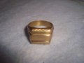СТАР ПОЗЛАТЕН БРОНЗОВ РЕТРО АРТ ДЕКО ПРЪСТЕН с ПЕЧАТИ 18К 750 за КОЛЕКЦИЯ МАЙСТОРСКА ИЗРАБОТКА 24253, снимка 9