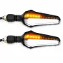 Динамични LED мигачи 14 x 4.2 cm с опушен корпус 2 броя, снимка 2
