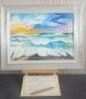 Картина "Лазурният бряг" - маслени бои върху платно с дървена подрамка , снимка 1 - Картини - 30843146