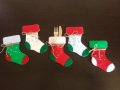 Коледни чорапчета за прибори / Коледна украса за маса , снимка 4