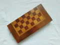 Табла и шах, дървена кутия, дървени фигури, пулове за игра на табла, дървена табла , снимка 5
