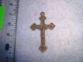 БРОНЗОВО ПРАВОСЛАВНО НАГРЪДНО РАЗПЯТИЕ КРЪСТЧЕ 21391, снимка 1