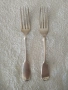 Две стари посребрени вилици. Край на 19 век. Англия. С щампа., снимка 1