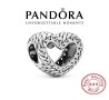 Сребърнен талисман Пандора Pandora Snake Chain Pattern Open Heart, снимка 1 - Гривни - 35082523