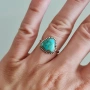 Сребърен пръстен с естествен камък Тюркоаз, снимка 4